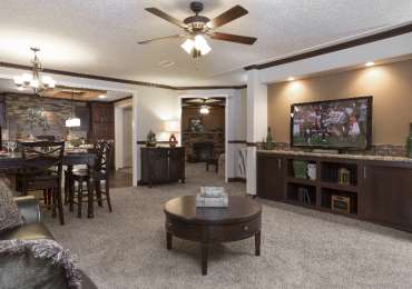 Model Mobile Home E73-35 Living Room View